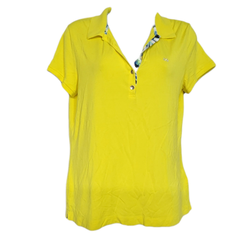 Escada Sport Yellow Cotton Polo Shirt M